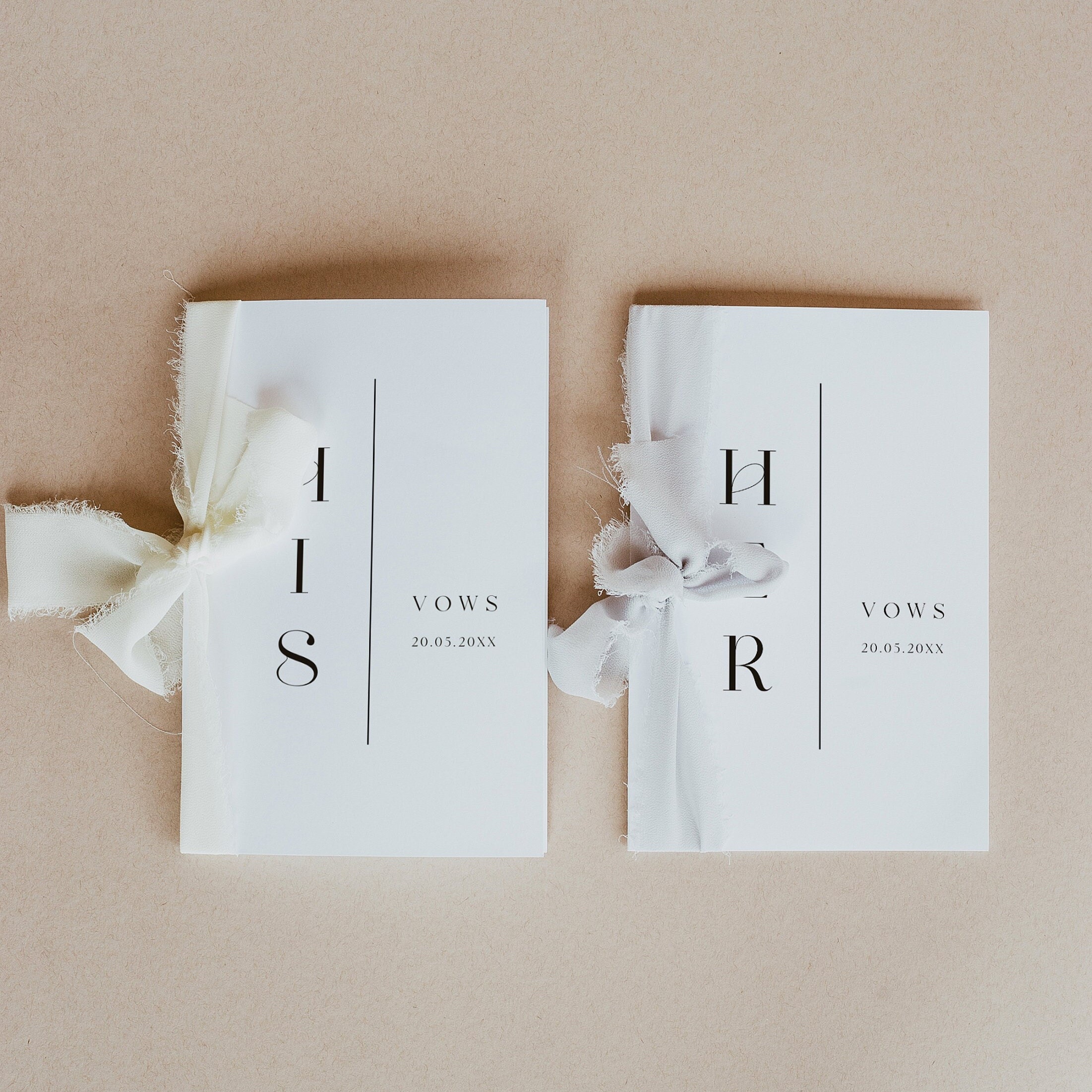 Elegant Wedding Vow Book Template: His & Hers, Editable Canva Cards (Instant Download) — alternate color variant