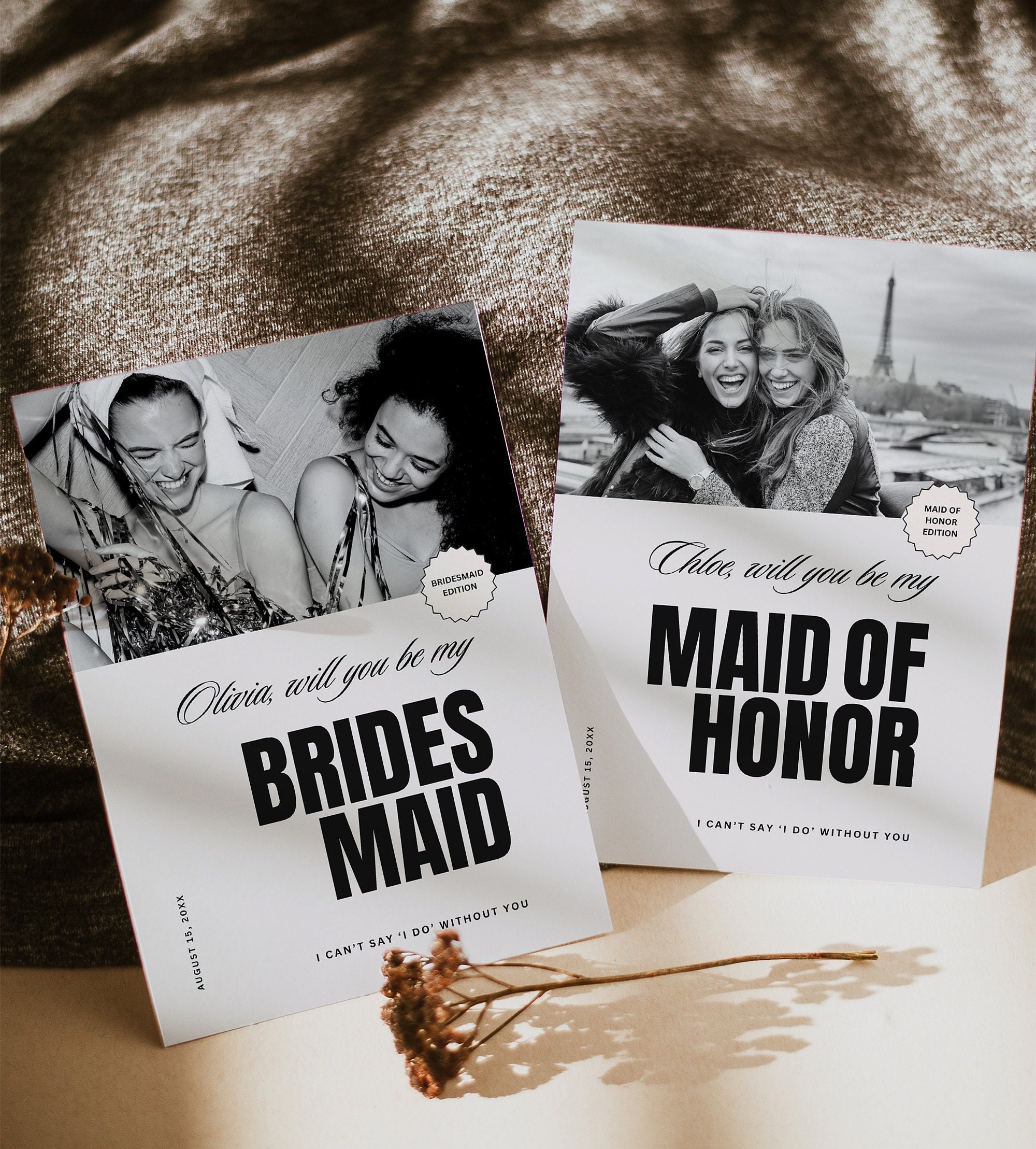 Magazine Style Bridesmaid Proposal Card, Canva Will You Be My Bridesmaid, Printa - image 6