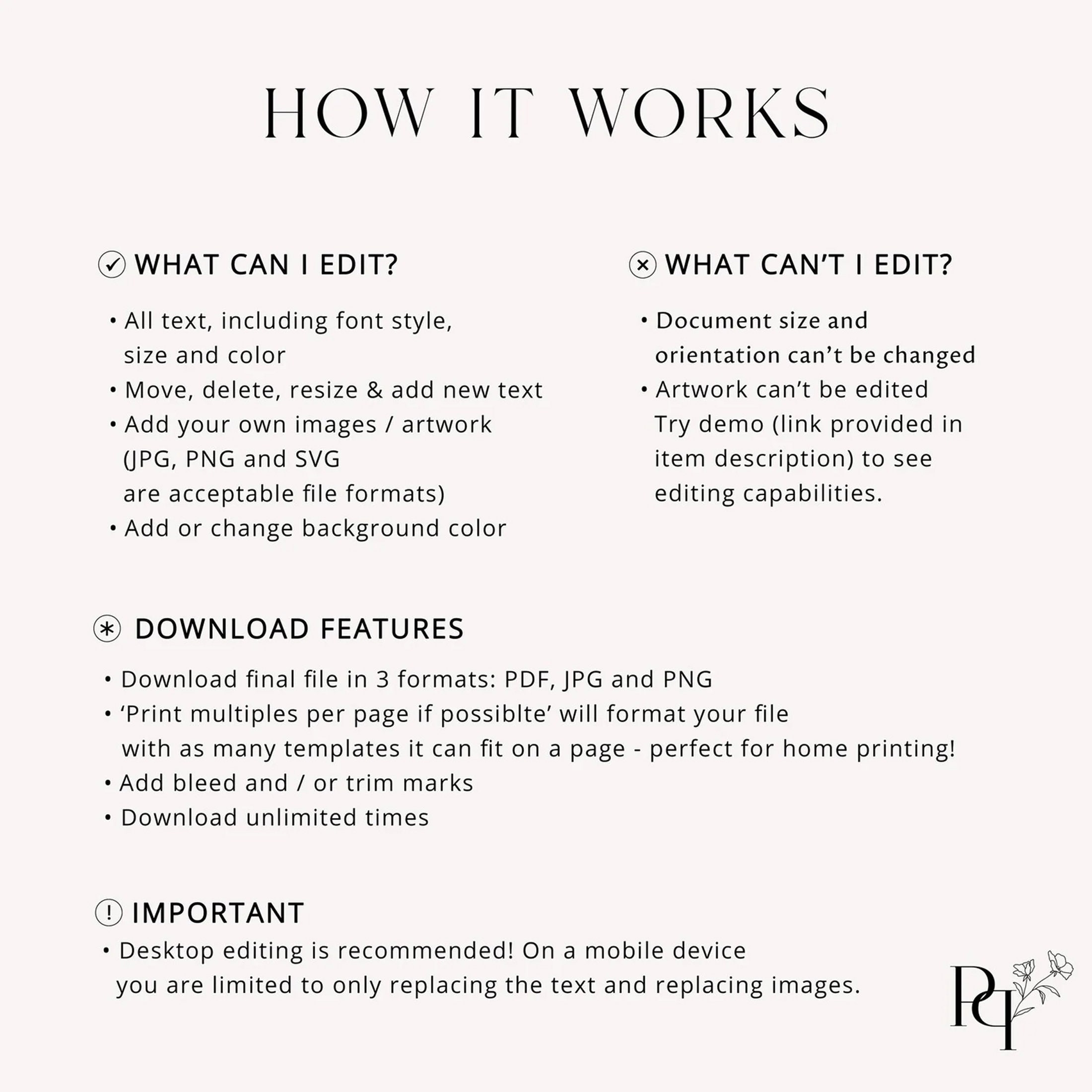 Minimalist Wedding Menu Template, Modern Font (Instant Download) - image 7