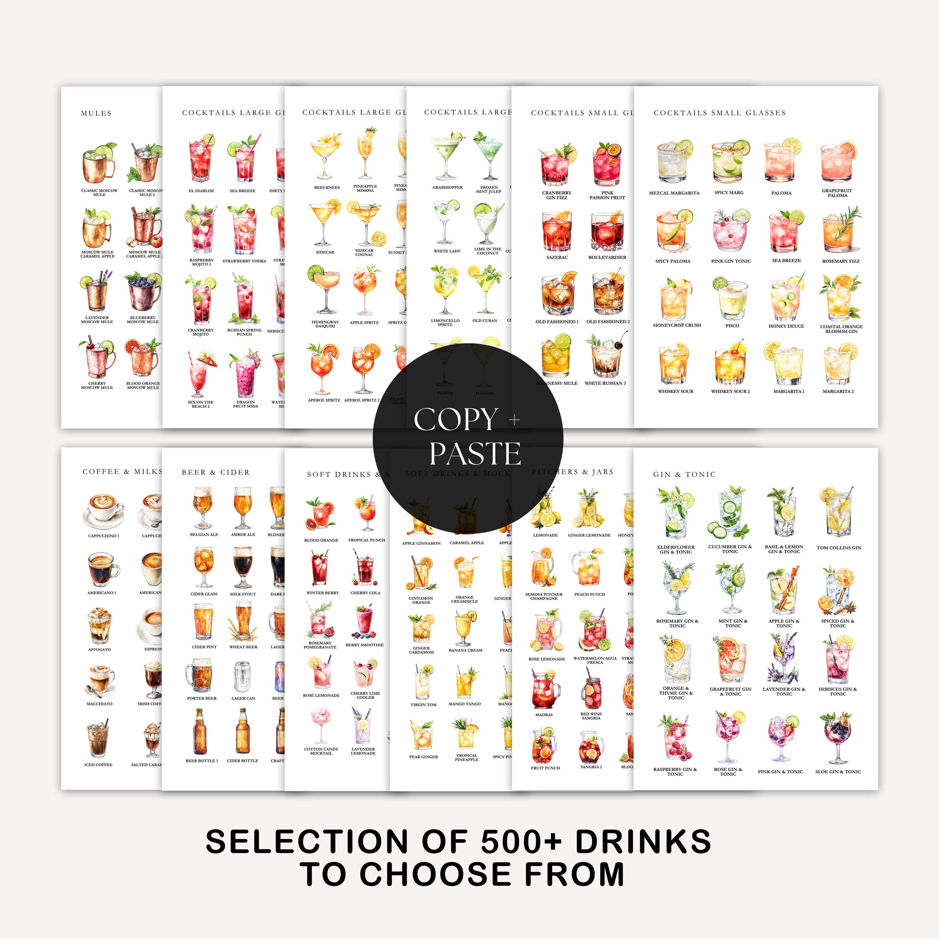 Wedding Bar Menu Sign Template, Signature Drinks (Canva Template, Instant Downlo - image 6