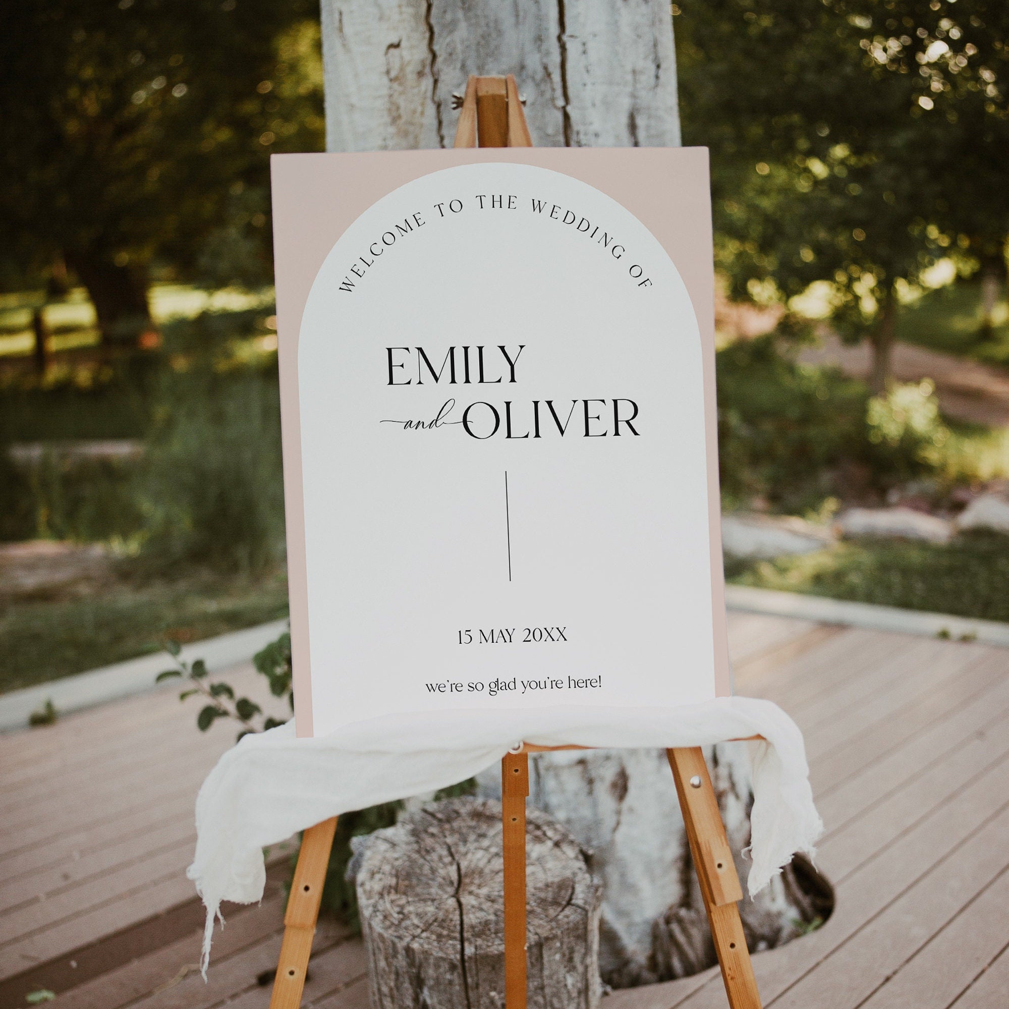 Boho Arch Wedding Welcome Sign Template (Instant Download) - image 3