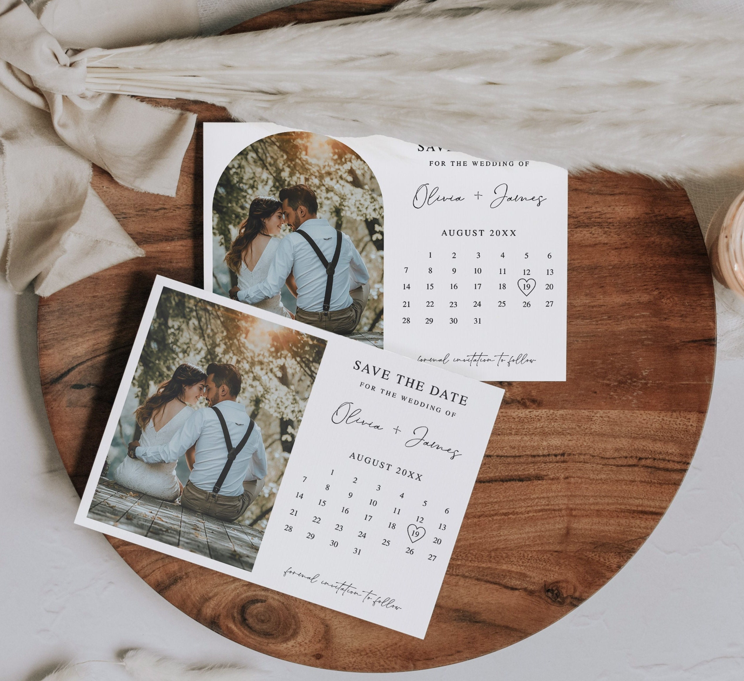 Photo Calendar Save the Date Template, Wedding Announcement, INSTANT DOWNLOAD - image 3