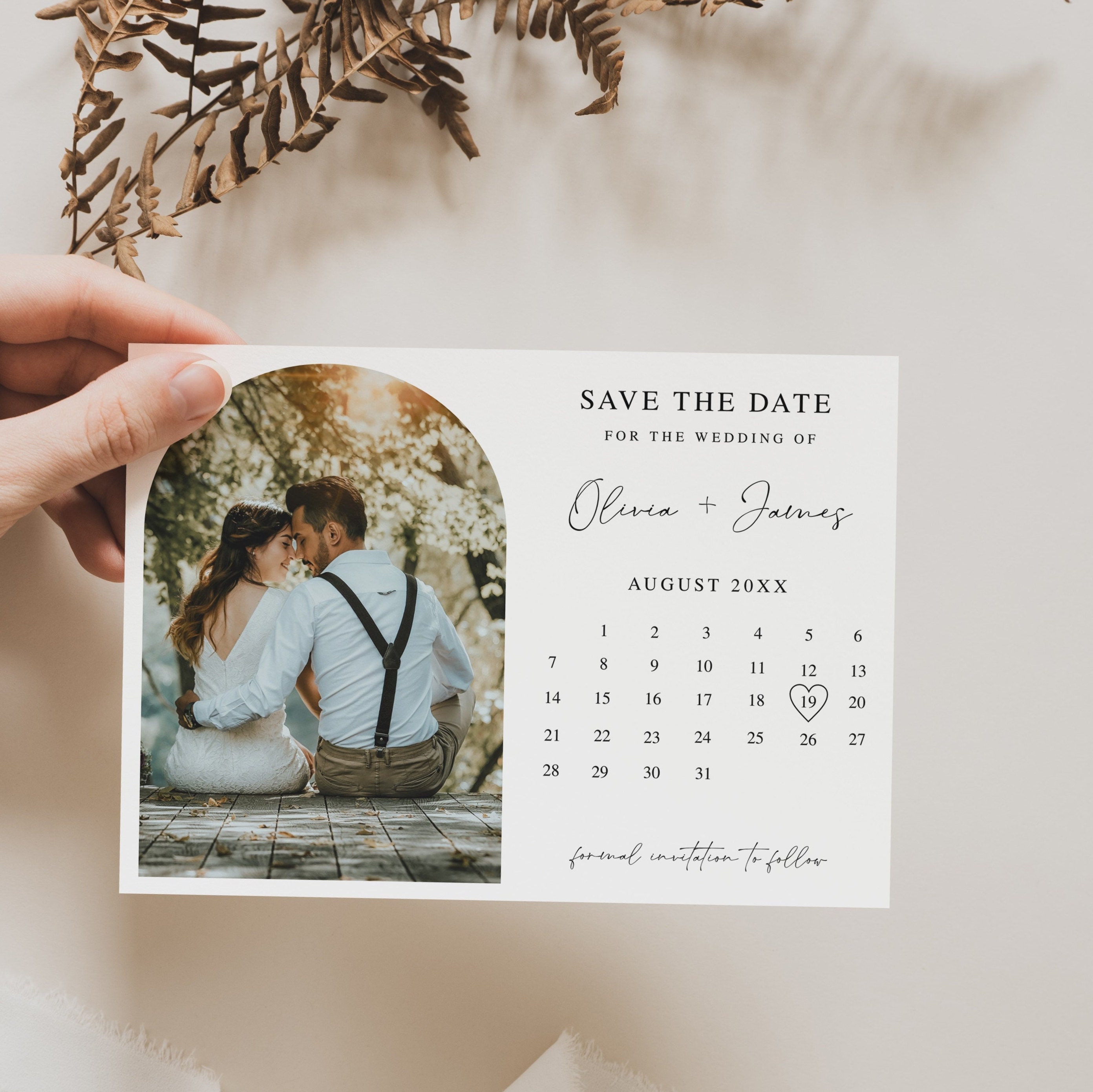 Photo Calendar Save the Date Template, Wedding Announcement, INSTANT DOWNLOAD - image 4
