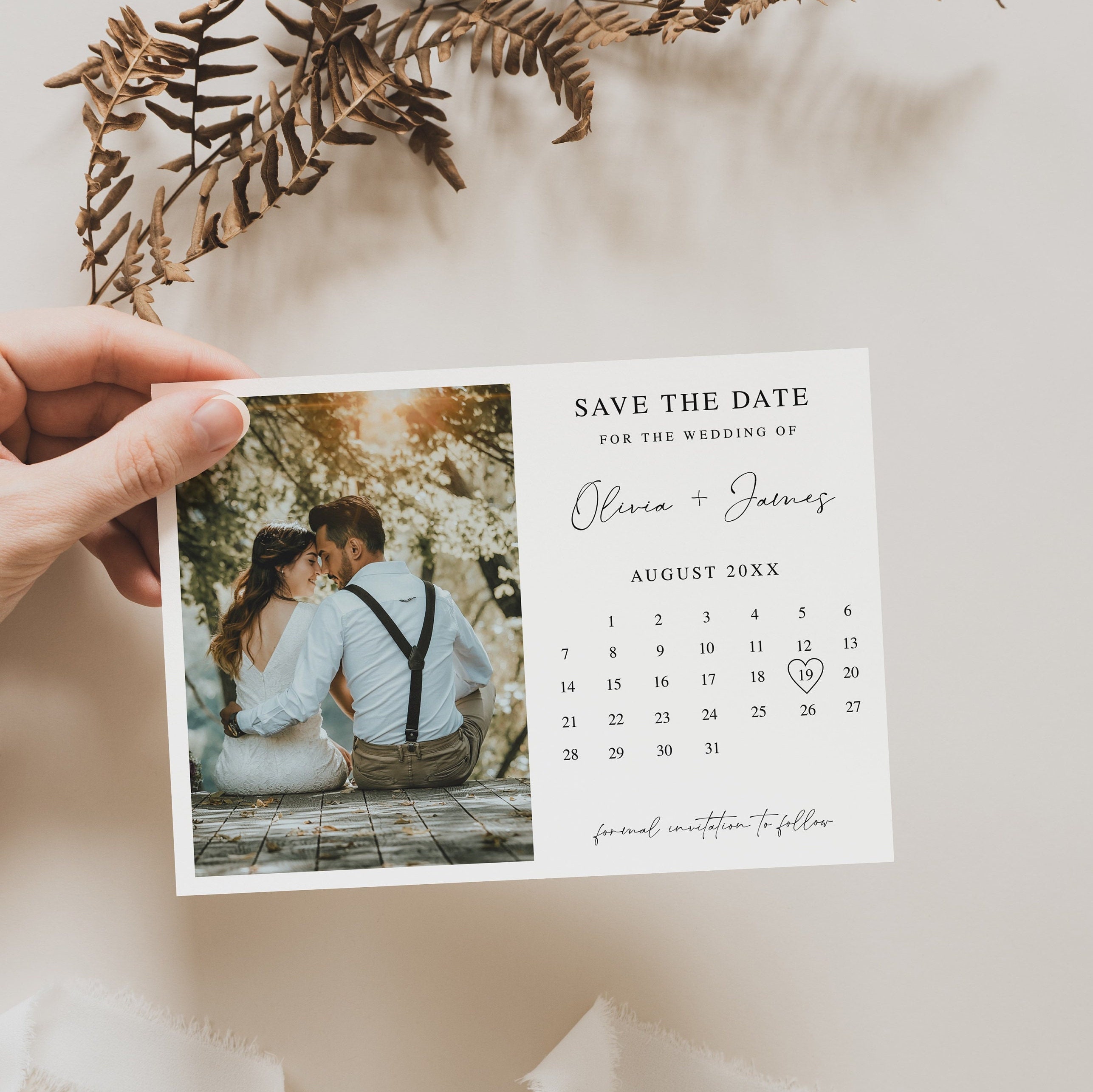 Photo Calendar Save the Date Template, Wedding Announcement, INSTANT DOWNLOAD - image 10