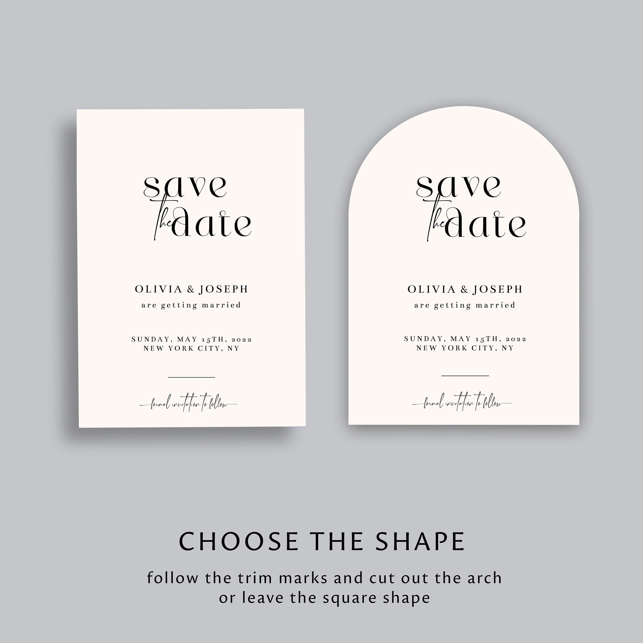 Arch Save the Date Cards Template, Save the Dates, Instant Download - image 4