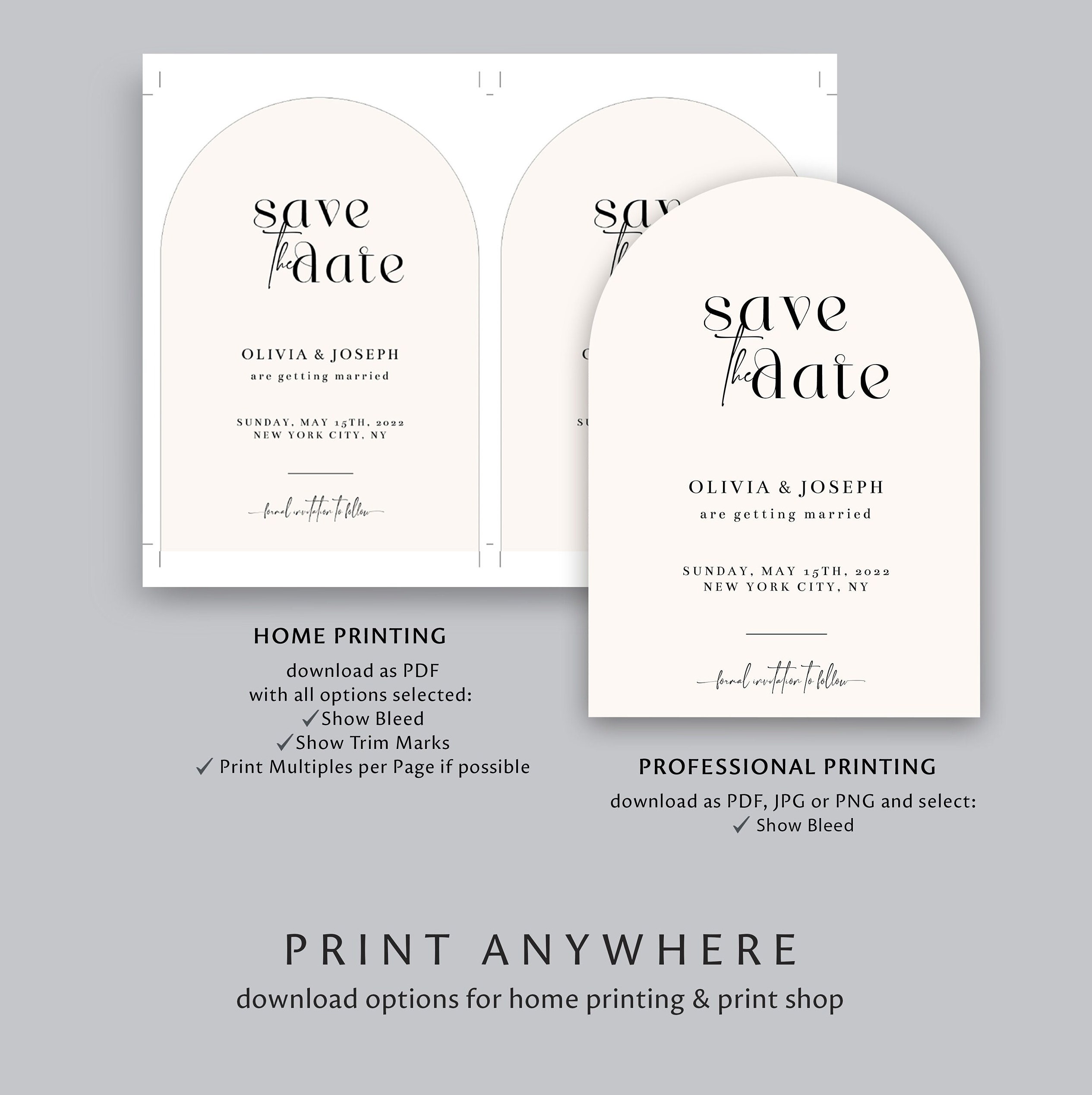 Arch Save the Date Cards Template, Save the Dates, Instant Download - image 5