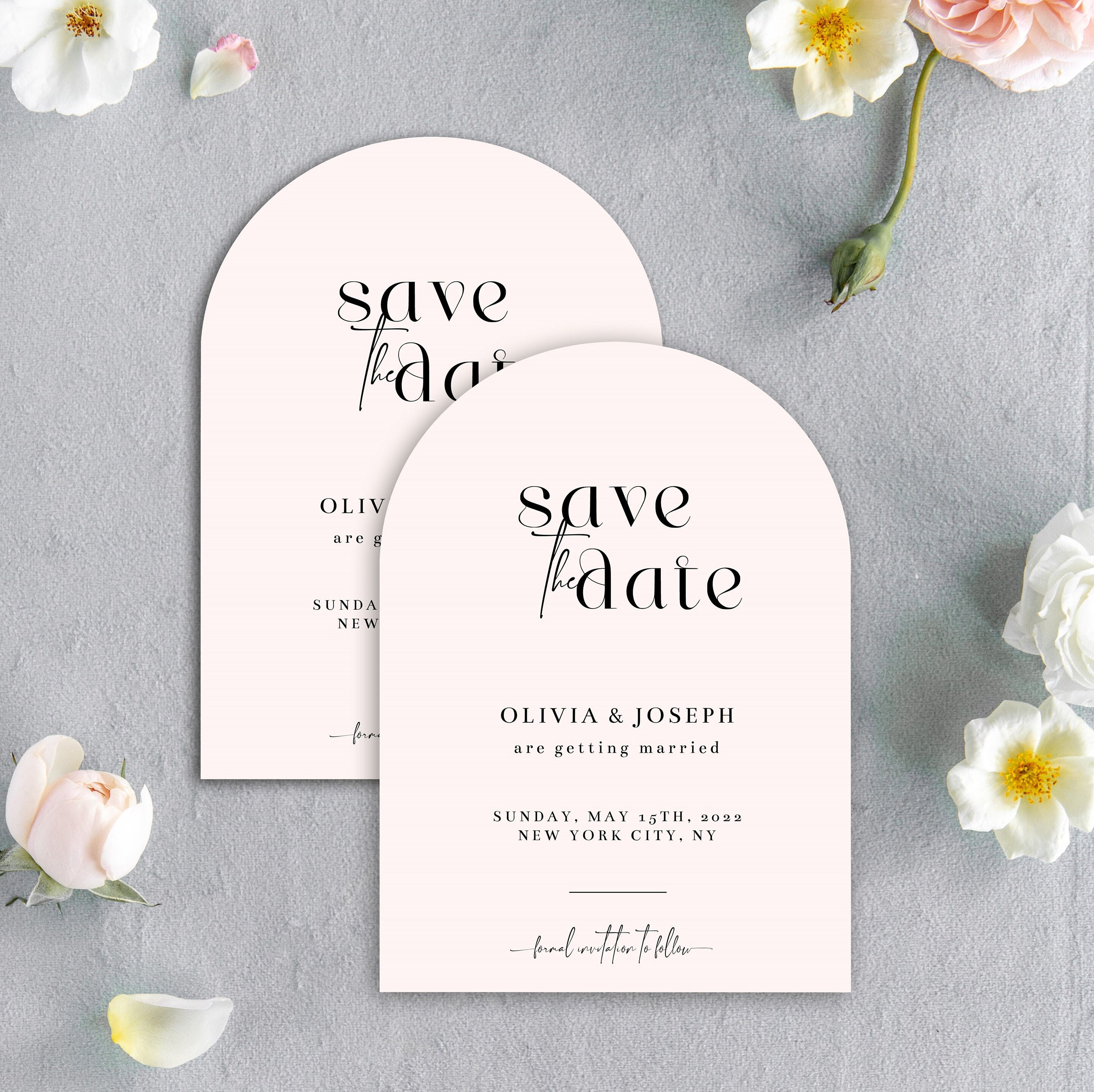 Arch Save the Date Cards Template, Save the Dates, Instant Download - image 7
