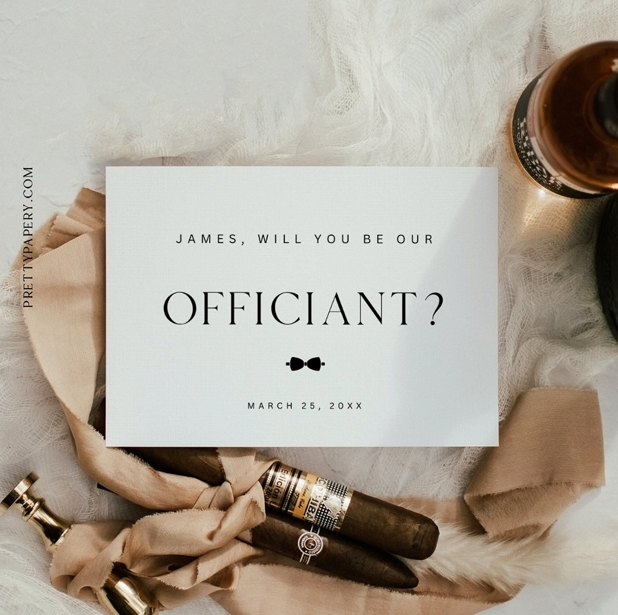 Elegant Officiant Proposal Card Template, Canva Editable (Instant Download) - image 2