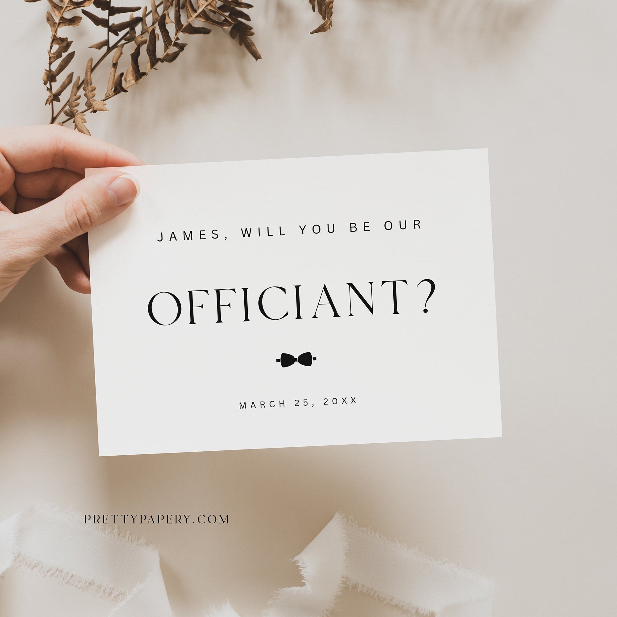 Elegant Officiant Proposal Card Template, Canva Editable (Instant Download) - image 4