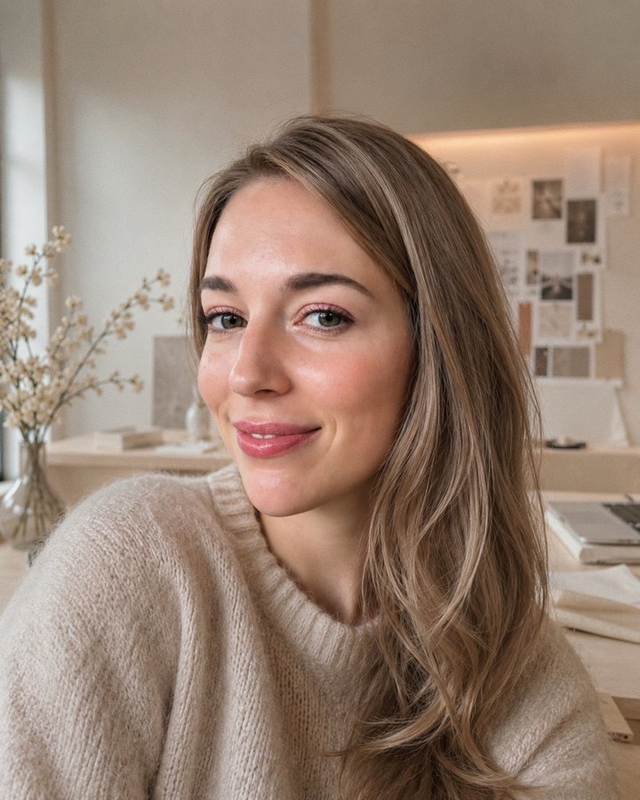 Anna, founder of Pretty Papery, in her Hamburg studio
